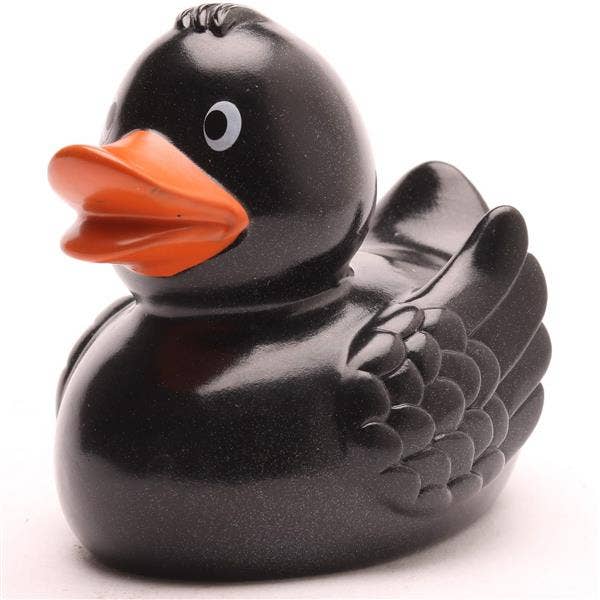 Rubber duck Alva - black glitter