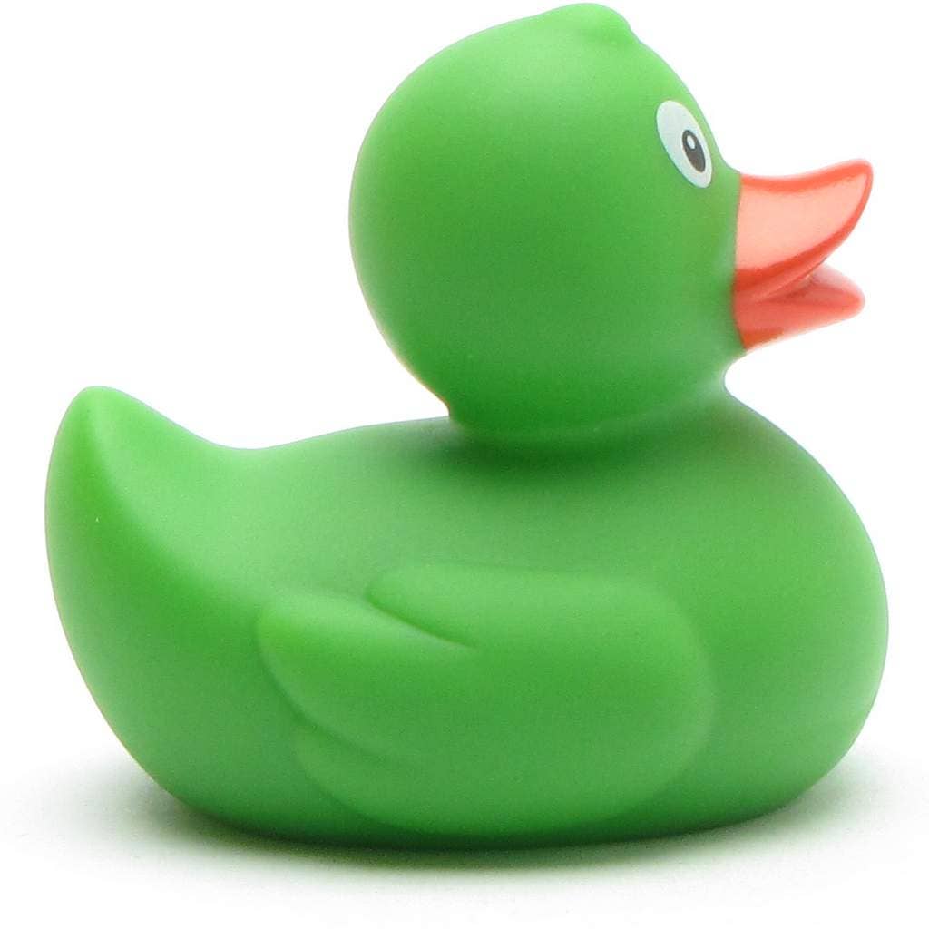 Green rubber duck 6 cm