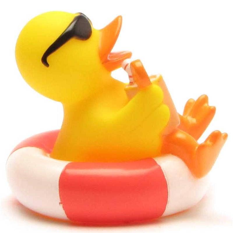 Rubber duck in a swim ring