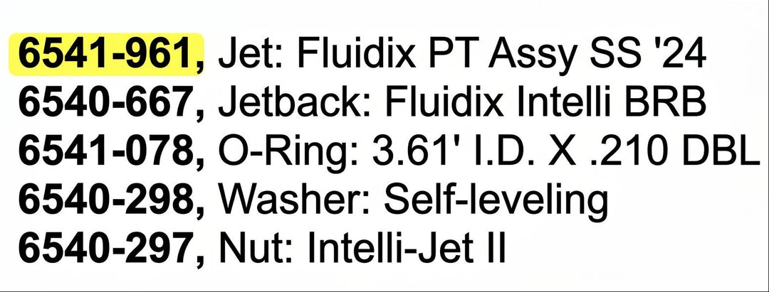 Jet: Fluidix PT Assy SS &
