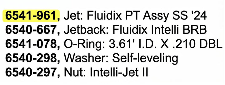 Jet: Fluidix PT Assy SS &