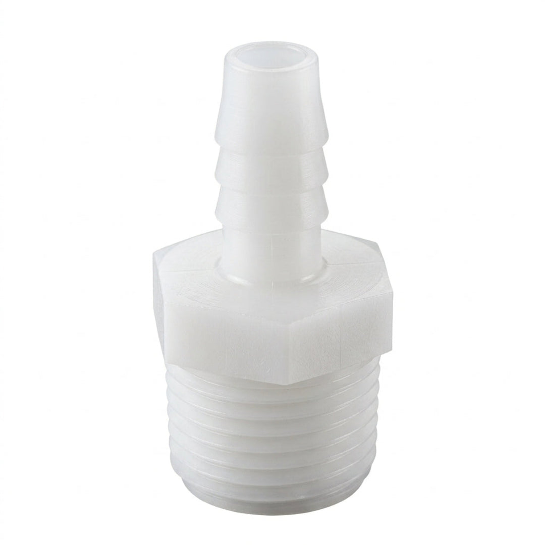 1/4" MPT x 1/8" Barb Plastic Nipple (Large)